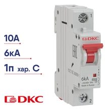 Выключатель автоматический модульный YON MD63-1C10-6 6kA DKC MD63-1C10-6
