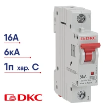 Выключатель автоматический модульный YON MD63-1C16-6 6kA DKC MD63-1C16-6