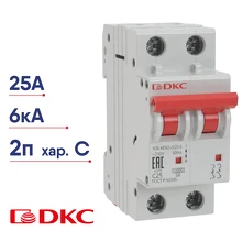 Авт. выкл. модульный YON MD63 2P 25А C 6kA DKC