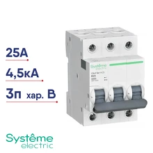 Автоматический выключатель SchE City9 Set 3п B 25А 4.5кА 400В