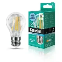 Лампа светодиодная филаментная Camelion LED20-A60-FL/845/E27