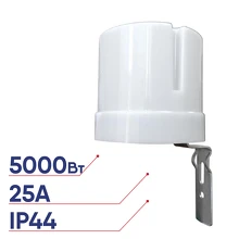 Датчик освещенности IONICH 25А 5-100 Lux настенный белый 2204
