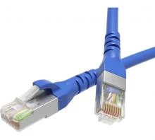 Патч-корд DKC CAT5E F/UTP 4х2 LSZH экранированный синий 2м