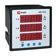 Амперметр EKF AM-D723 цифровой на панель 72х72 трехфазный