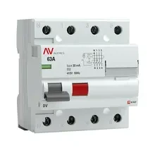 УЗО EKF AVERES DV 4P 63А 30мА AC