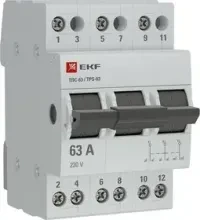 Переключатель EKF PROxima трехпозиционный ТПС-63 3P 63А