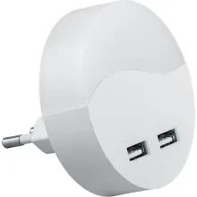 Светильник ночник c 2-мя USB Feron FN1122 0,45Вт 230В белый