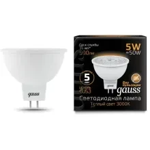 Лампа светодиодная MR16 GU5.3 Gauss 5В 3000к Black