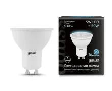 Лампа светодиодная GU10 MR16 Gauss 5В 4100К 220В