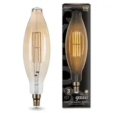Лампа св/д ЛОН Е27 Gauss Filament золото А60 6Вт 2400К