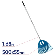 Грабли веерные пласт. GRINDA PP-23 500х50х1680 алюм. черенок пластиковые 500х50х1680мм алюминиевый черенок 421811