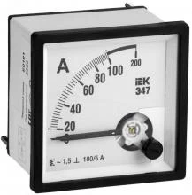 Амперметр IEK Э47 100/5А 72х72мм AC класс точности 1.5