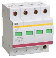 Ограничитель импульсных перенапр. IEK ОПС1-B 4Р 30/60кА 400B