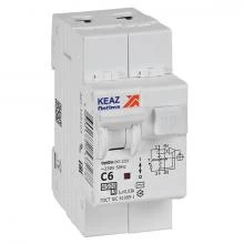 Диф. автомат КЭАЗ OptiDin D63-22C6-AC-У3 2п C6 30мА 4,5кА