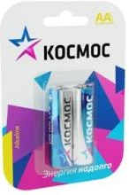 Батарейки AA КОСМОС LR6 BP-2 алкалиновая (2шт)