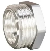 Футорка LD DN15х8 1/2 НР х 1/4 ВР латунь никель