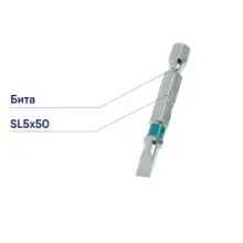 Бита SL5,0х50 сталь S2 Gross