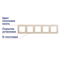 Рамка 5-я сл. кость ЭРА 12 12-5005-02