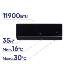 Сплит-система Electrolux Onix Super DC EACS/I-12HIX-BLACK/N8 комплект инверторного типа НС-1598862