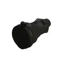 Розетка 1-м Systeme Electric MultiSet черн. с/з IP44