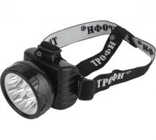 Фонарь налобный Трофи TG9 9LED аккумуляторный 0.9А.ч