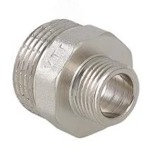 Ниппель латунный VALTEC 1х1,25ПП наружный никелированный
