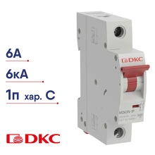 Автоматический выключатель DKC YON max 1п 6А C 6кА IP20 220В MD63N-1PC6