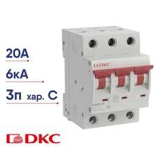 Автоматический выключатель DKC YON max 3п 20А C 6кА IP20 380В MD63N-3PC20
