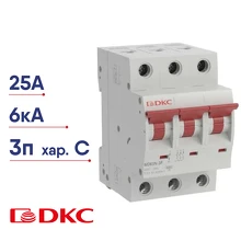 Автоматический выключатель DKC 3п 25А C 6кА MD63N-3PC25
